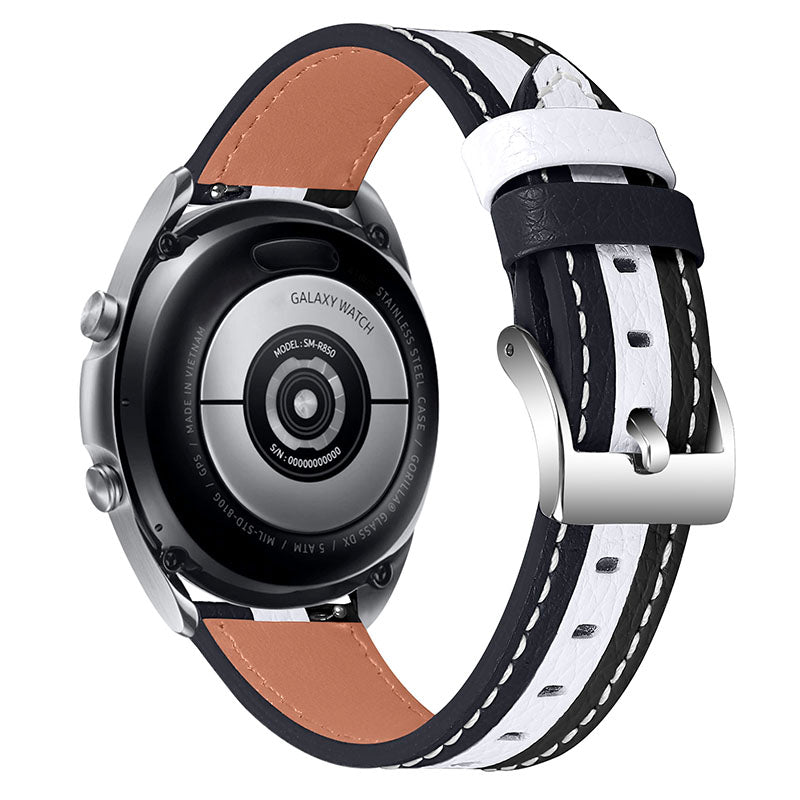 20mm Watch Strap for Samsung Galaxy Watch3 41mm Watch 42mm Stylish Color Splicing Cowhide Leather Adjustable Watchband 20mm Watch Strap for Samsung Galaxy Watch3 41mm Watch 42mm Stylish Color Splicing Cowhide Leather Adjustable Watchband